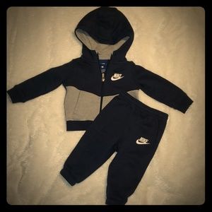 Nike sweat pant and jacket set 12mo